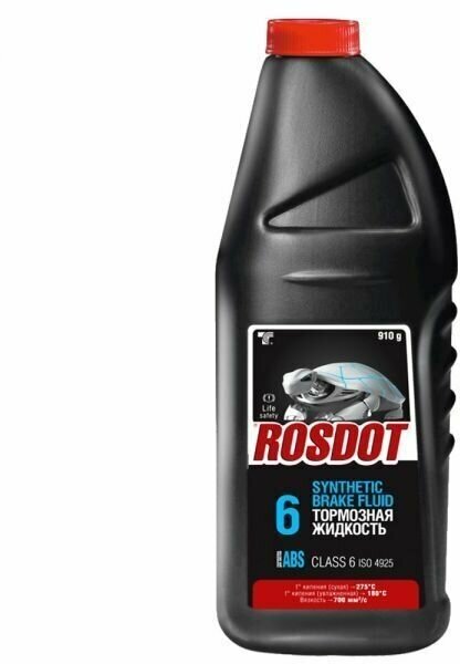 Тормозная жидкость ROSDOT6 DOT4+ 455Г (Производитель: ROSDOT 430140001)