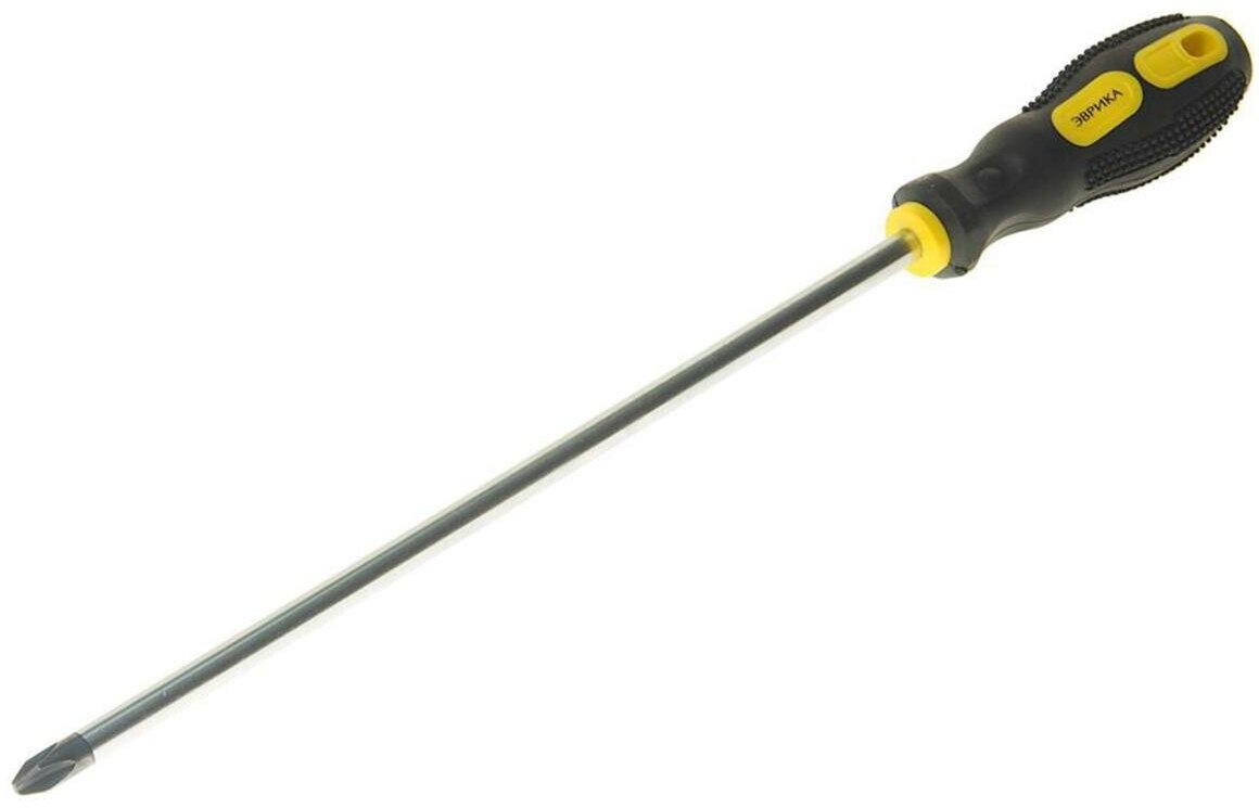Отвертка крестовая PH 3.0х250мм магнитная с противоскользящей ручкой эврика