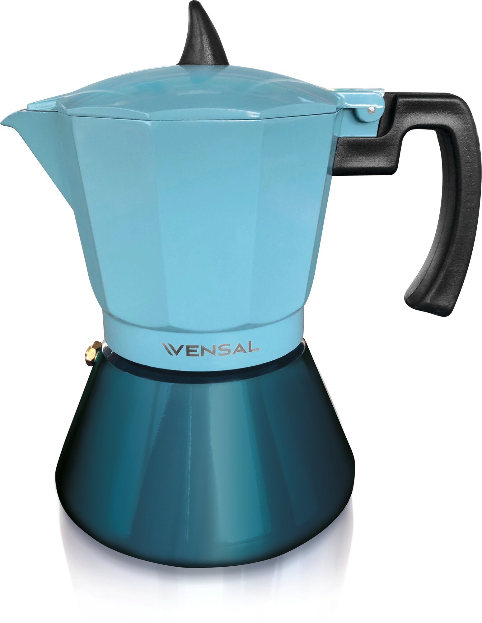 Гейзерная кофеварка Vensal VS3203GN 9 чашек. Материал алюминий подходит индукции. Цвет зеленый