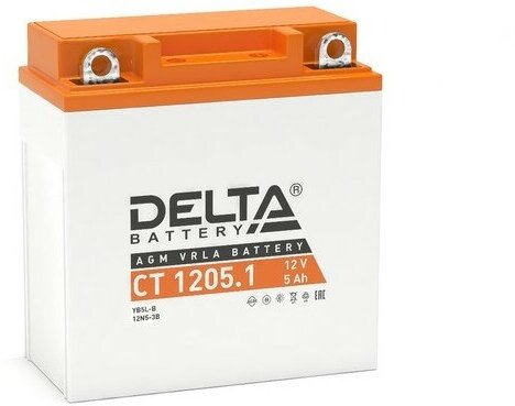 Аккумулятор DELTA BATTERY DELTA CT 12051 обратная полярность 5 Ач