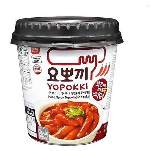 Yopokki Рисовые палочки Токпокки с остро-пряным соусом, 120 гр