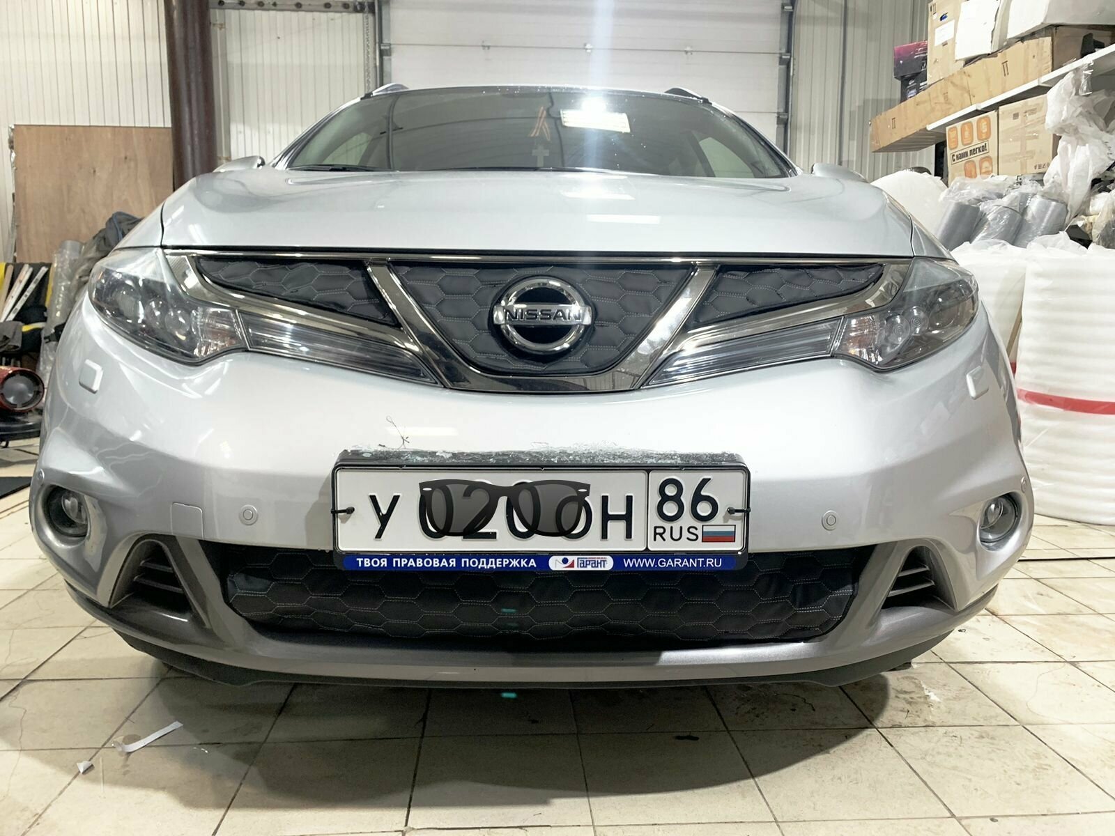 Утеплитель радиатора для Nissan Murano (Z51) 2011 - 2015 Комплект Материал Nappa