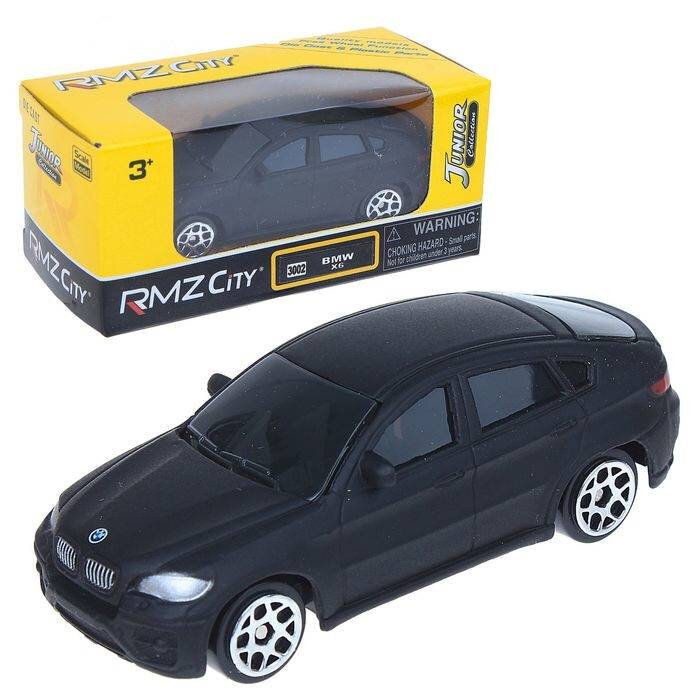 Игрушка Uni-Fortune, Машина металлическая 1:64 BMW X6, без механизмов черный матовый - фото №8