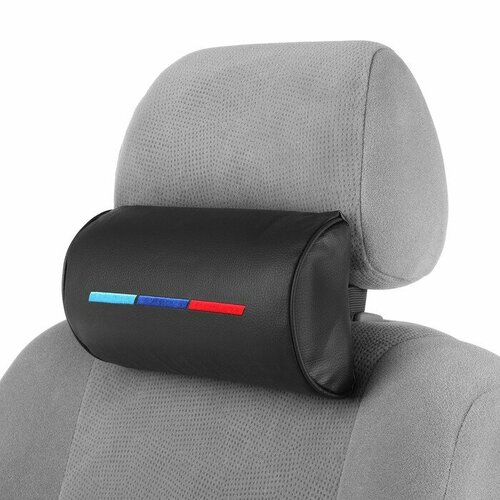 Подушка автомобильная для шеи 23125 см экокожа черная 547₽