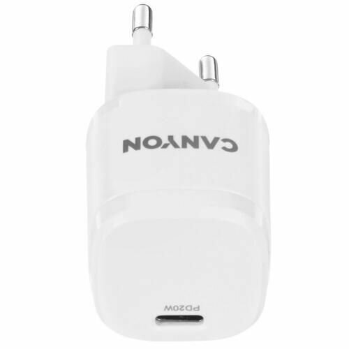 Зарядное устройство сетевое Canyon CNE-CHA20W05 PD 20Вт, USB-C, белый - фото №10