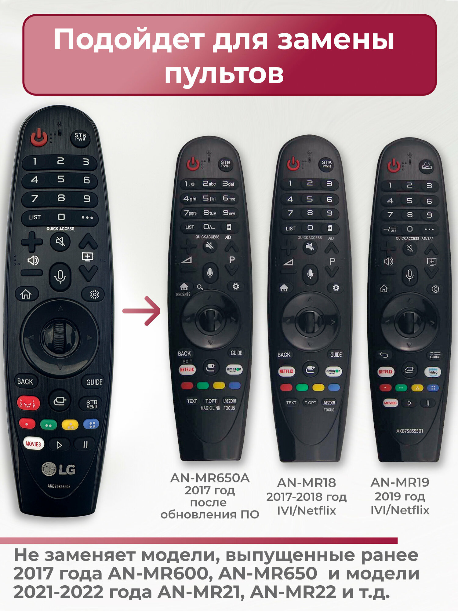 Голосовой пульт Magic Motion для телевизоров LG AN-MR20 — фото 2