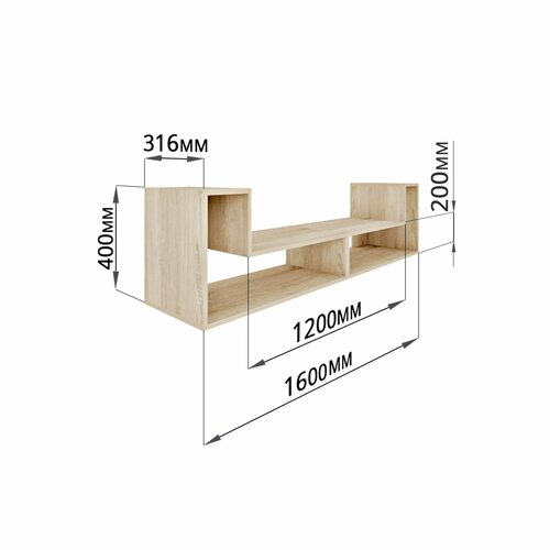 Полка Rick wood 80x31.6 см ЛДСП цвет сонома Сонома