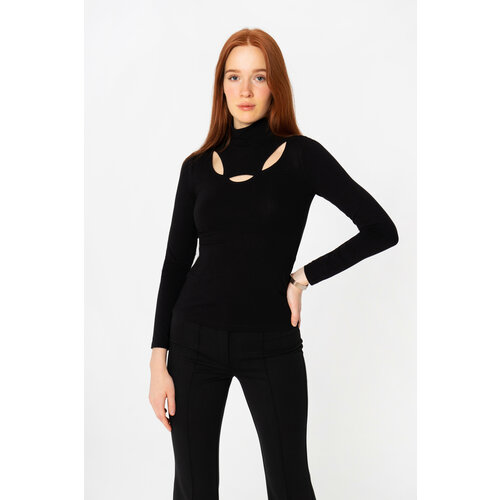 фото Водолазка маковцвет, размер 48 l, черный