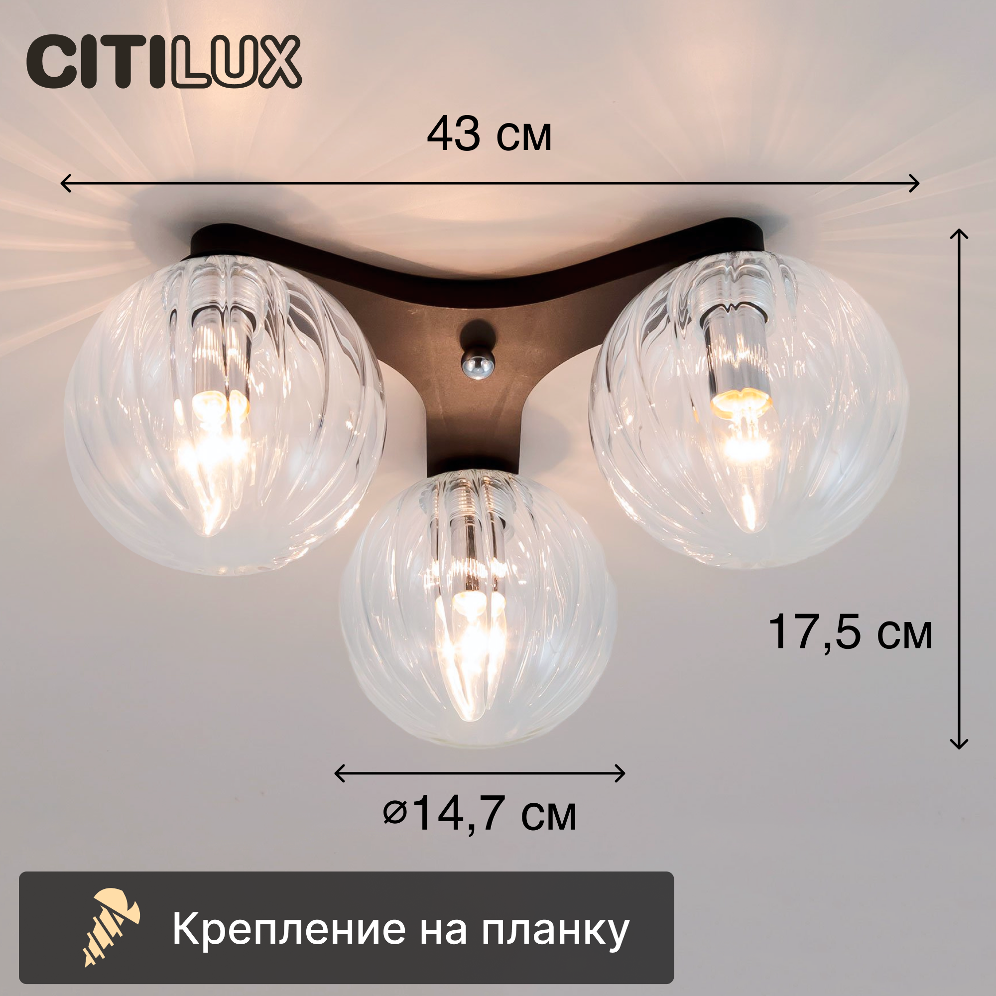 Citilux Коптер CL116131 Люстра потолочная Чёрная