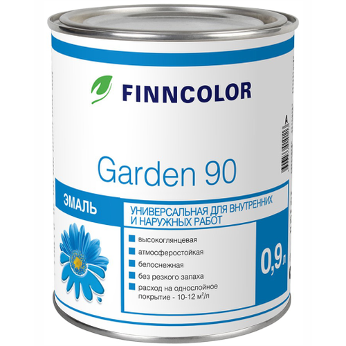 Эмаль универсальная глянцевая Finncolor Garden 90 база A 0.9