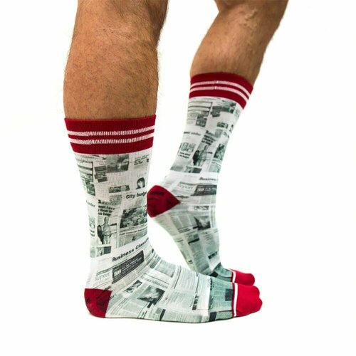 фото Носки sock my feet, размер 39-42, красный, белый