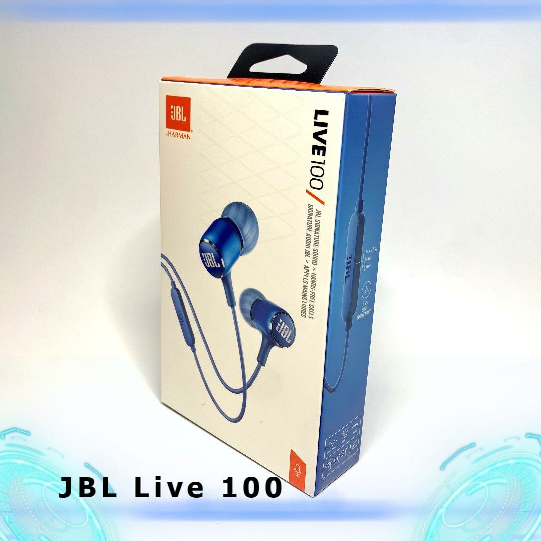 Наушники JBL Live 100, синий