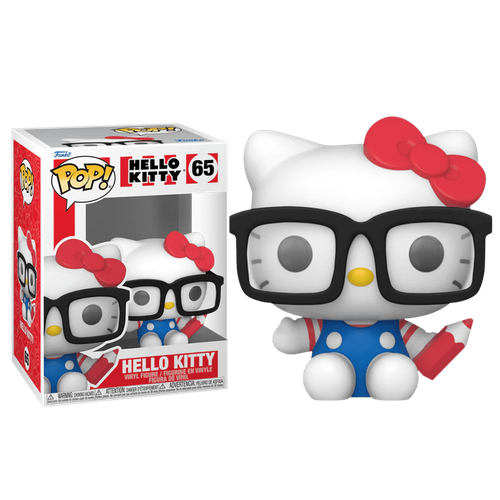 Фигурка Funko POP Hello Kitty with Glasses из серии Hello Kitty Sanrio 65 новая оригинальная цельный карточка luffy zoro аниме фигурка flash ssr ограниченная бронзовая роскошная коллекционная серия карт