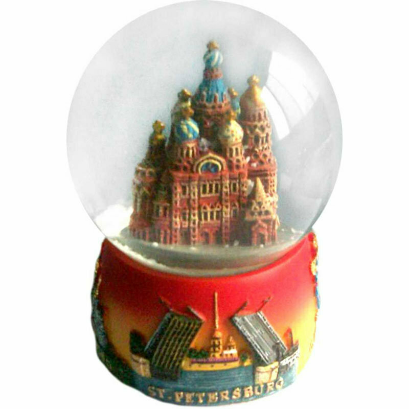 Подарки Снежный шар "Храм Спаса-на-Крови" (диаметр 6,5 см)