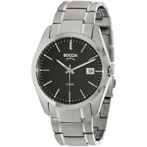 Наручные часы BOCCIA 3608-04, черный, серебряный