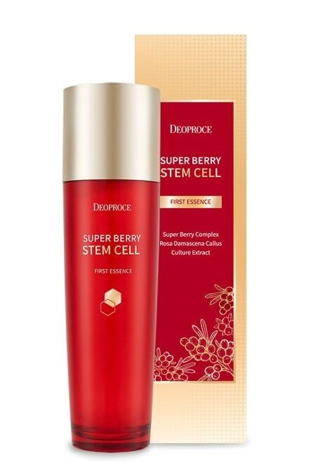 DEOPROCE SUPER BERRY STEM CELL FIRST ESSENCE Антивозрастная эссенция для лица со стволовыми клетками и экстрактами ягод 130мл