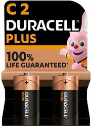 Батарейка Duracell Plus C/LR14, 2 шт.