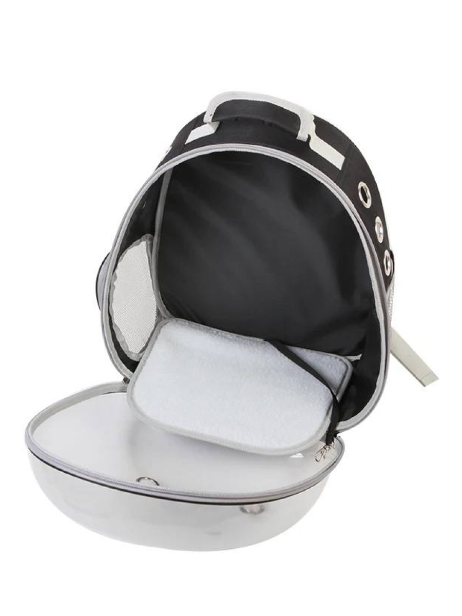Рюкзак переноска для кошек и собак с иллюминатором до 7 кг цвет серый - фотография № 4