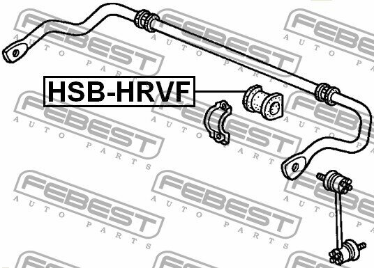 Втулка переднего стабилизатора D26.5[13, HSBHRVF FEBEST HSB-HRVF