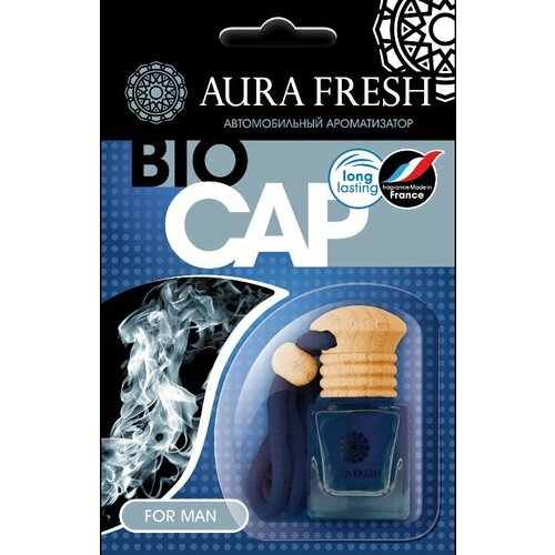 Ароматизатор подвесной с деревянной крышкой "AURA FRESH BIO CAP For Men" (Мужской) AURA FRESH 23009