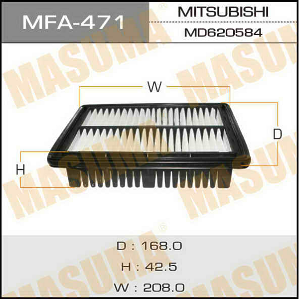 MASUMA MFA-471 (165466A00A / 165466A0A0 / AY120KE001) фильтр воздушный \ Mitsubishi (Мицубиси) Pajero (Паджеро) mini
