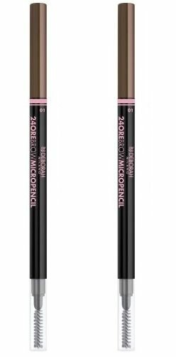 Карандаш для бровей, Deborah Milano, 24Ore Brow Micropencil, тон 01, 0,1 г, 2 шт