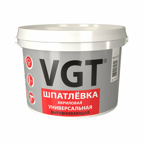 VGT шпатлевка универсальная акриловая для наружных и внутренних работ (7,5кг) шпатлевка vgt акриловая для внутренних работ белый 7 5 кг