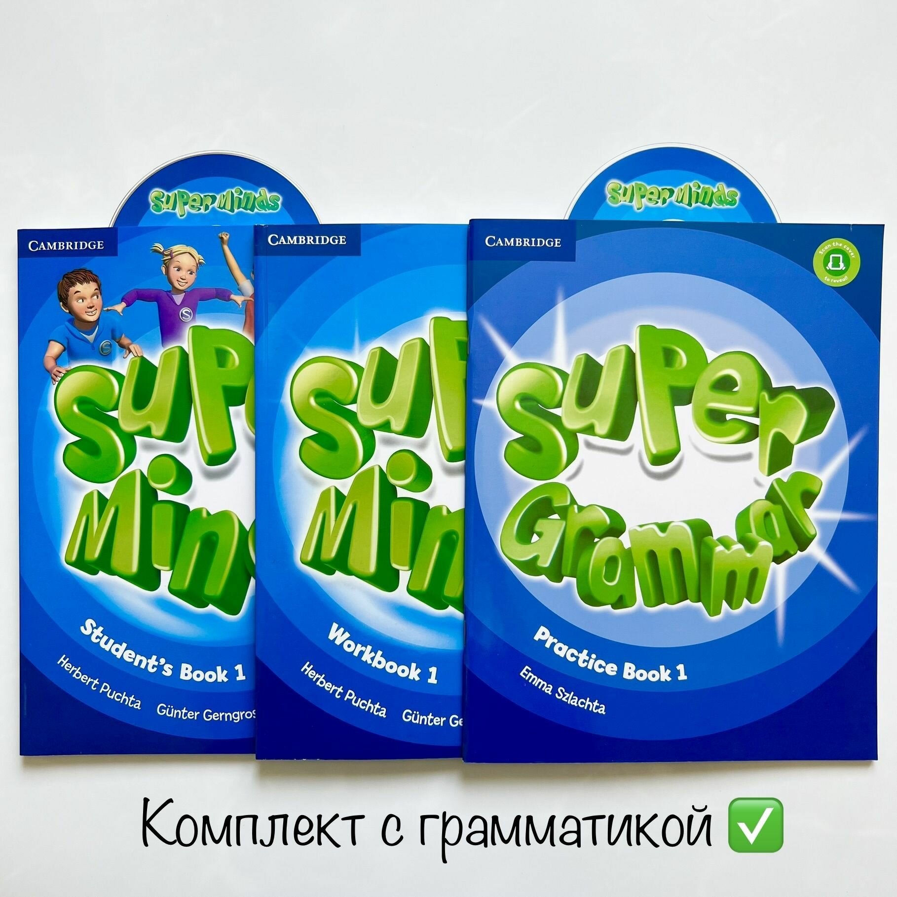 Super Minds 1 (Student's Book and WorkBook + CD) + super grammar 1 practice book