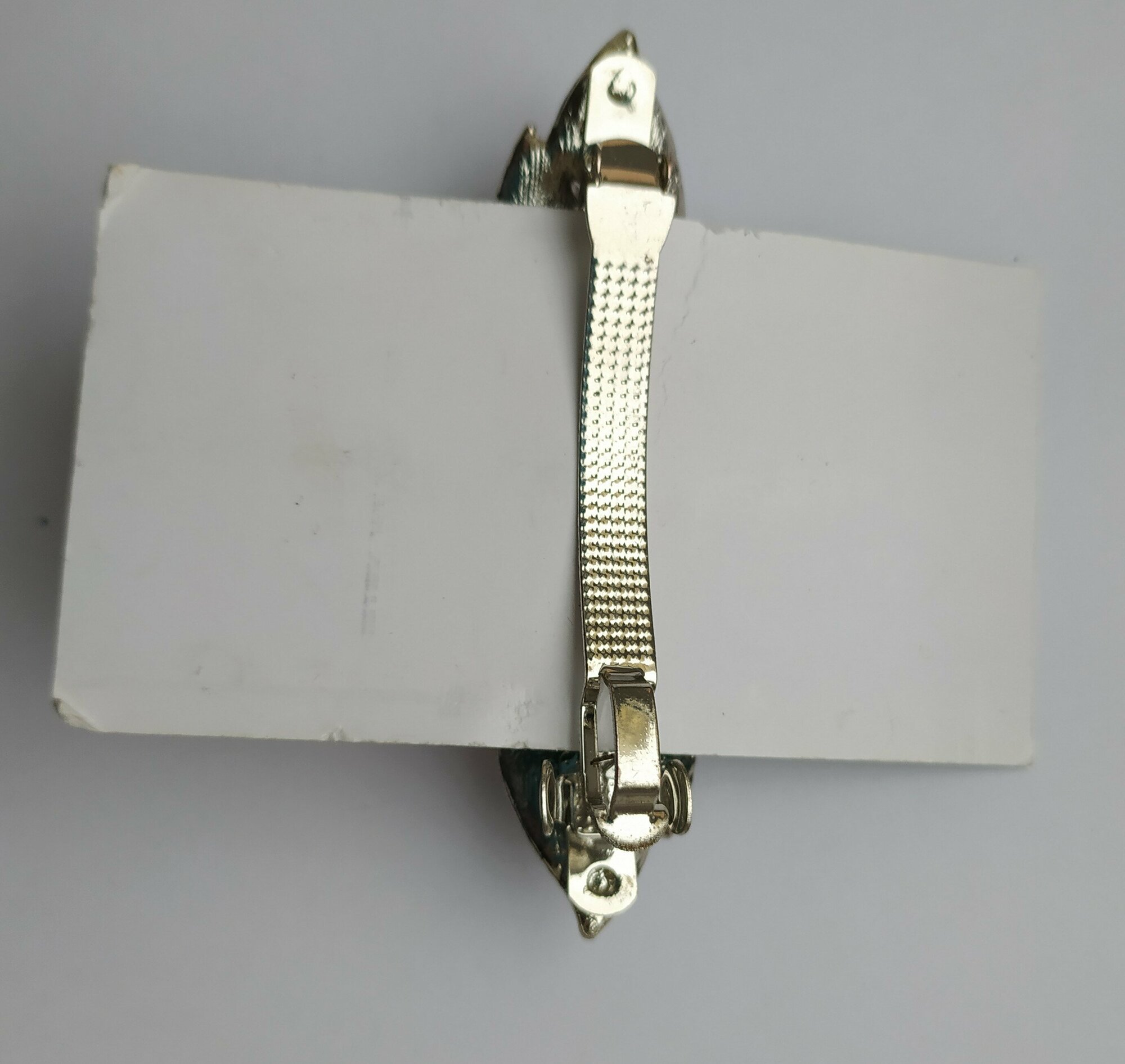 Брошь, малахит, серебряный — фото 1