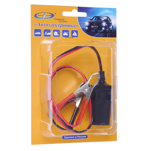 Удлинитель прикуривателя 12V клеммы-гнездо аэнк 335₽