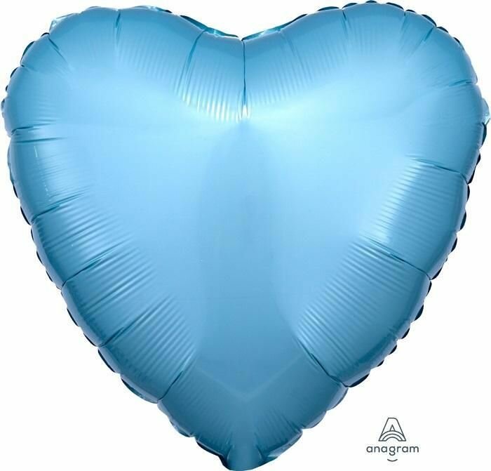 Воздушный шар, Весёлая затея, Сердце Blue металлик США