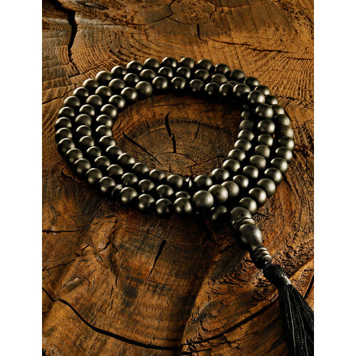 фото Браслет-нить, янтарь, 10 шт., размер 76 см, размер one size, диаметр 8 см, черный amberhandmade