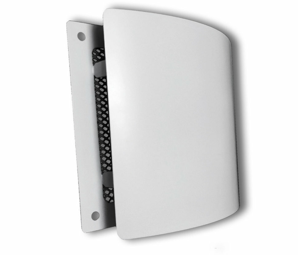 фото Решетка на магнитах РД-170 белая с декоративной панелью 170х170 мм