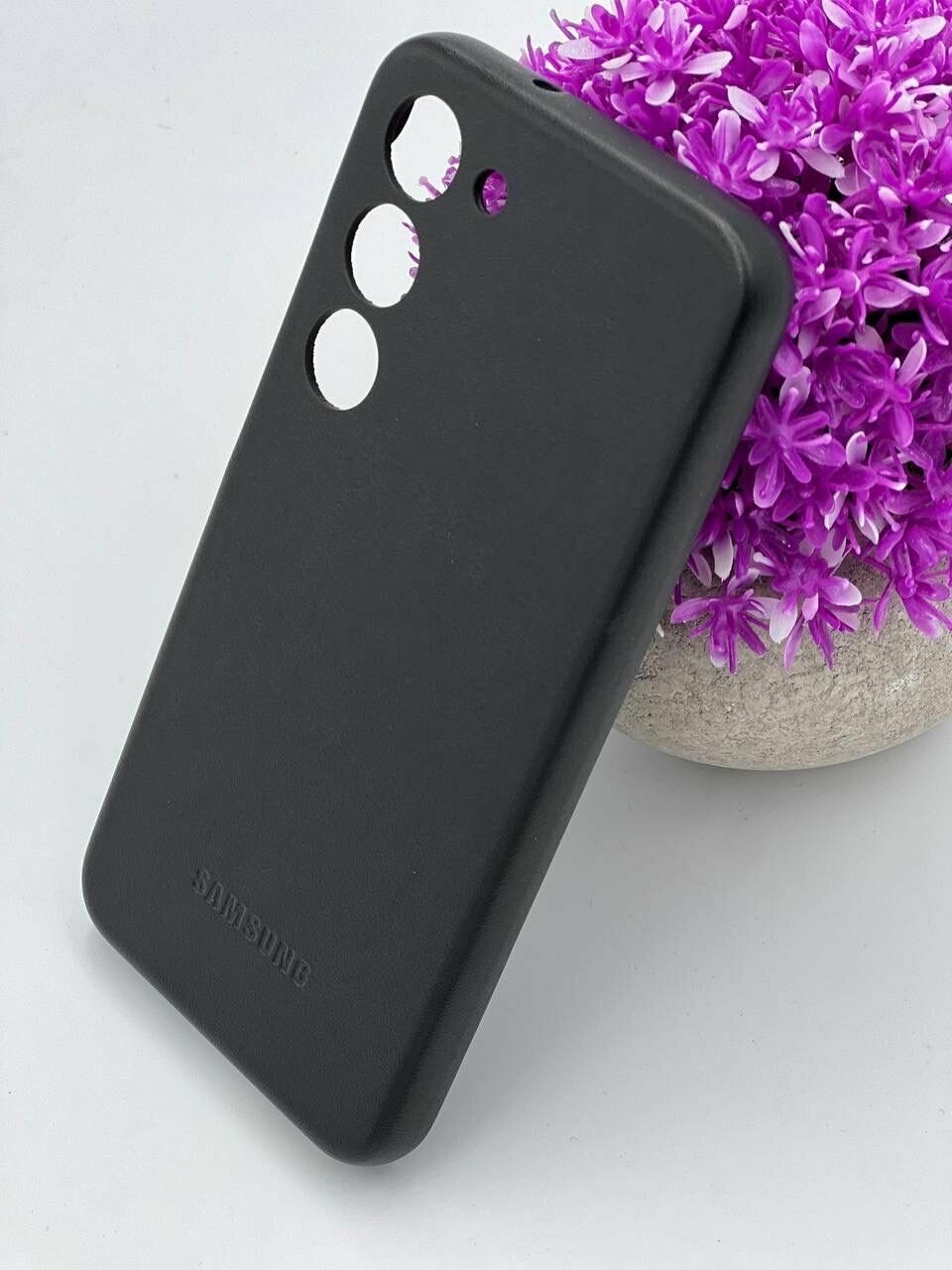 фото Кожаный чехол / Leather case / для Samsung Galaxy S23 / Самсунг Галакси С 23 / SM-S911B - с защитой модуля камер