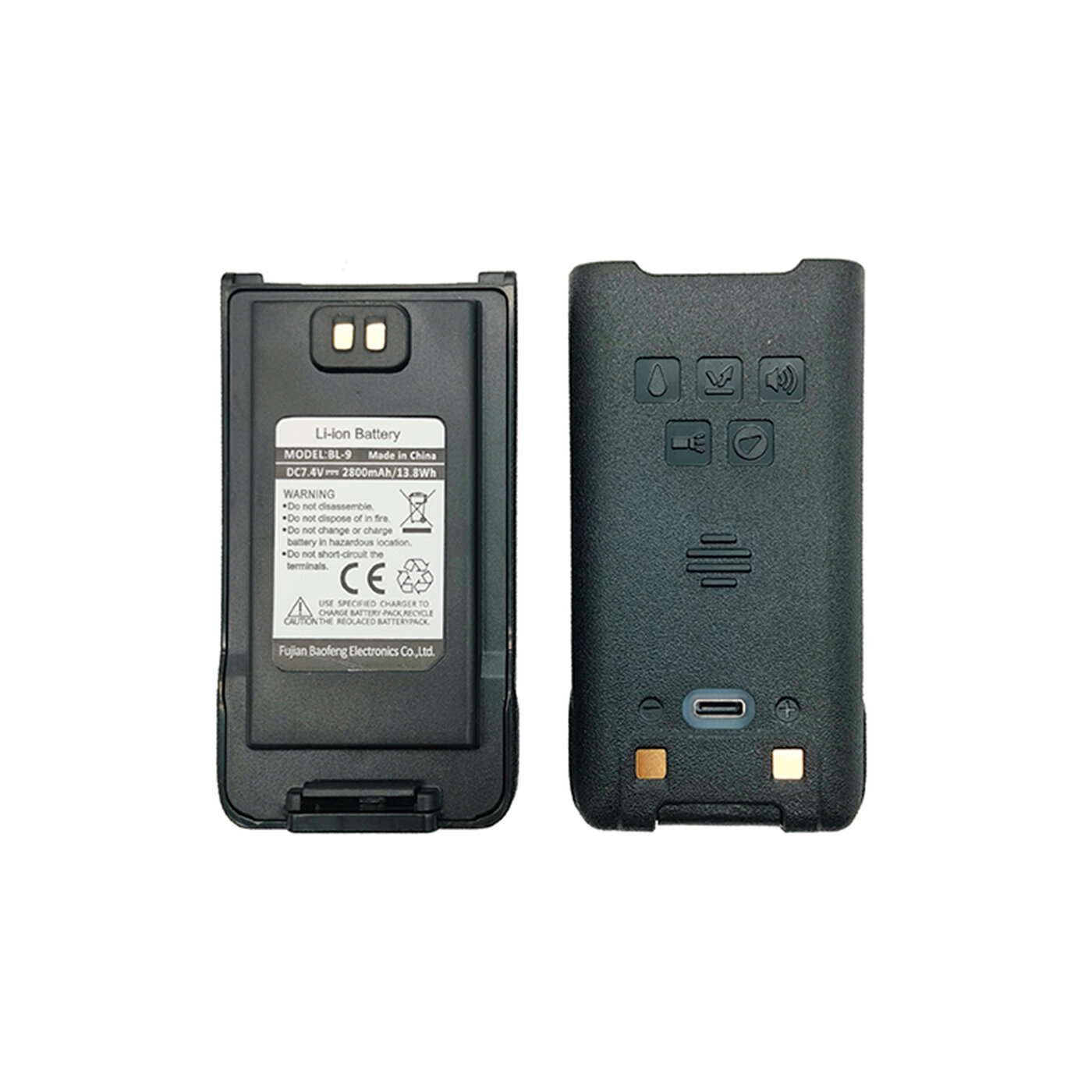 Аккумулятор Baofeng UV-XR, UV-9R Plus, UV-9R PRO (2800 мАч) с Type-C — фото 9