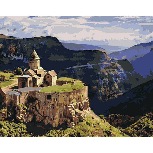 Картина по номерам Армения монастырь Татев в горах 2 40х50