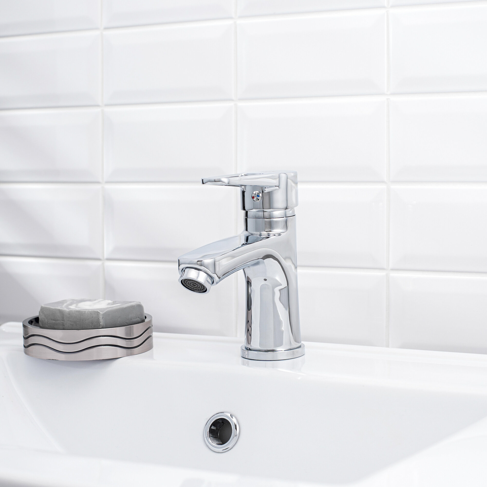 Смеситель для раковины РМС SL141-001F Export, короткий излив, с картриджем, хром