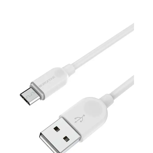 USB кабель BOROFONE BX70 MicroUSB, 2.4A, 1м, PVC (белый)