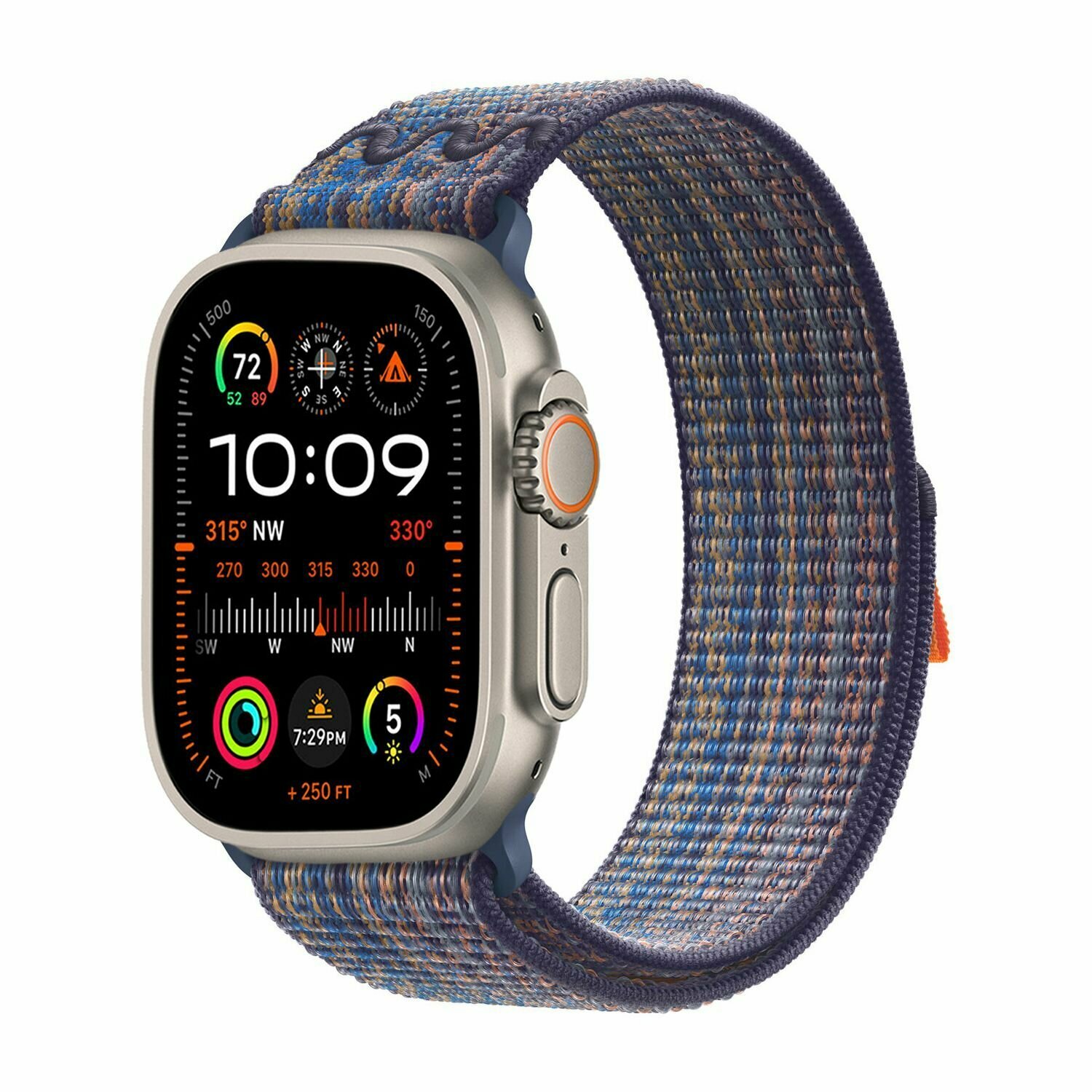 Ремешок Apple Watch Sport Loop Game Royal/Orange для Apple Watch Nike 42-44-45mm (series 1-9) 46mm (Series 10) Ultra MTL53ZM/A