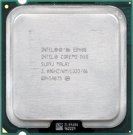 Процессор Intel Core 2 Duo E8400 (3,0 ГГц, LGA 775, 6 Мб, 2 ядра)