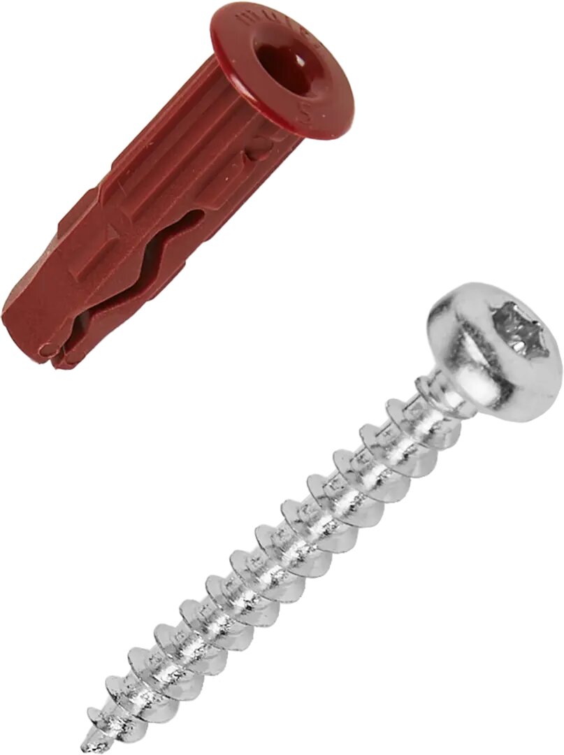 фото Дюбель универсальный с шурупом Европартнер, 3.5x30 мм, нейлон, сталь, 45 шт.