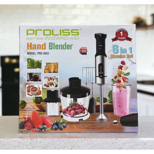 Блендер 6 в 1 PROLISS Электрический погружной ручной миксер для продуктов 560000₽