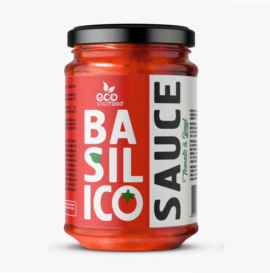 Basilico. Соус томатный c базиликом 350г (стекло)