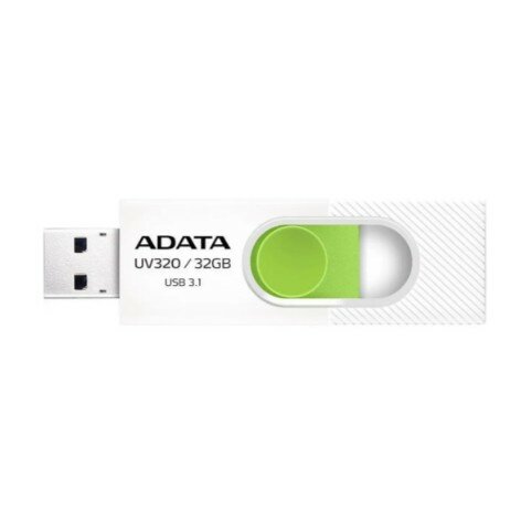A-data Носитель информации Flash Drive 32GB UV320, USB 3.2, белый зеленый