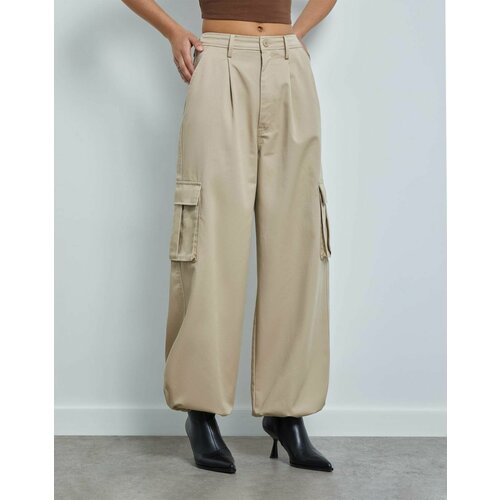 фото Брюки джоггеры gloria jeans, размер m/164 (44-46), бежевый