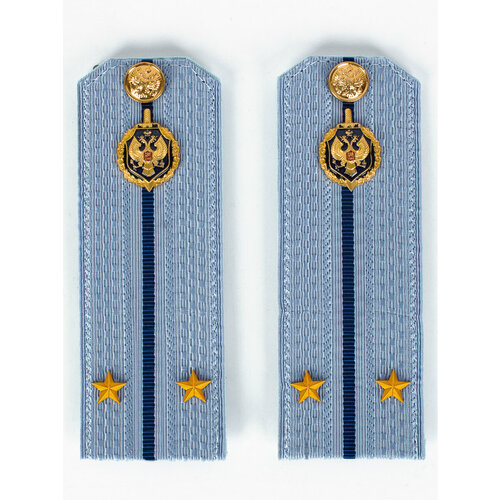 Погоны Фсб голубые на рубашку, звание Лейтенант 14х5см картон погоны фсб голубые на рубашку звание подполковник