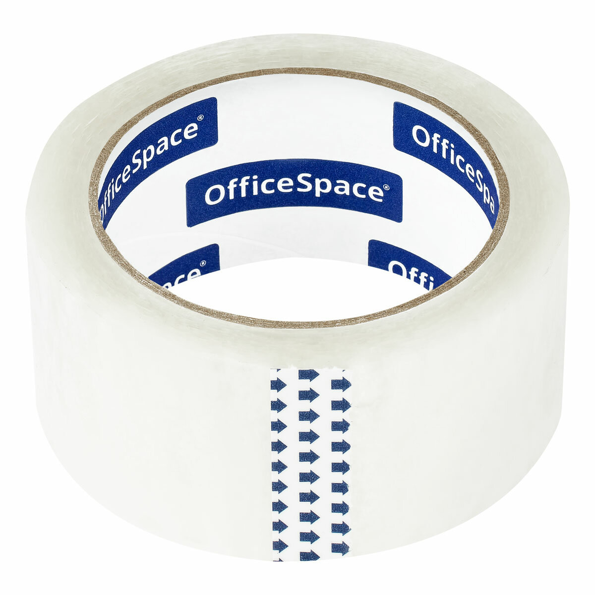Клейкая лента упаковочная OfficeSpace, 48мм*66м, 50мкм, усиленная, морозостойкая, ШК (арт. 361991)