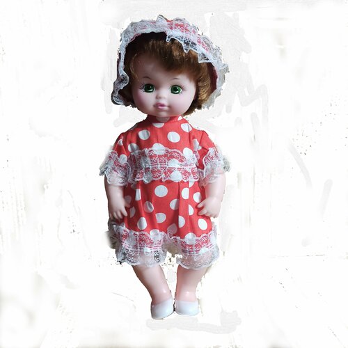 Кукла Ира озвученная в красном платье в пакете, 40 см