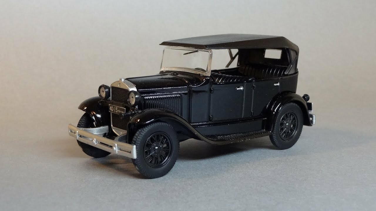 Масштабная модель "Автолегенды СССР", DeAgostini ГАЗ-А 1932 - 1936 гг, черный, 1:43