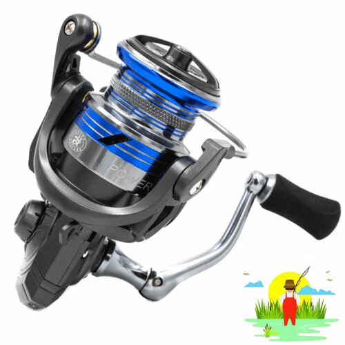 фото Катушка рыболовная grows culture power king 3000 / 5+1 / ручка вкручивается в главную пару. для спиннинга